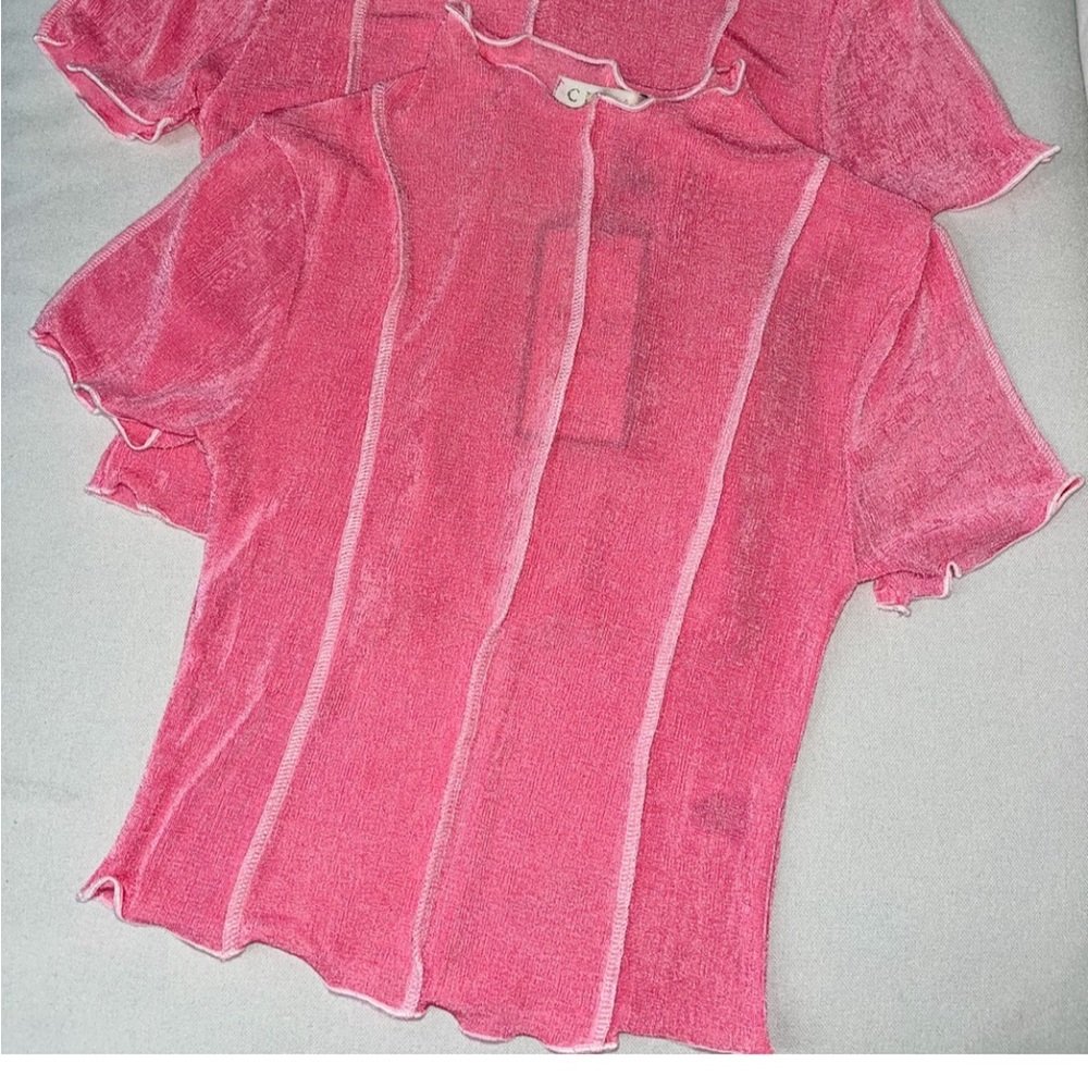 Pink high neck top